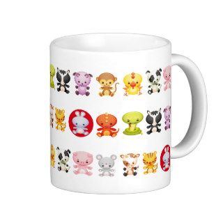 Cute Chinese Zodiac Cartoon Animals Coffee Mug