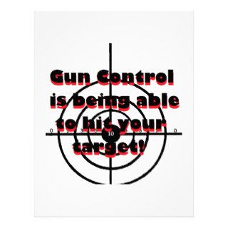Gun Control Being able to hit your target Customized Letterhead