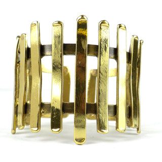 Handmade Fence Brass Cuff (South Africa) Global Crafts Bracelets