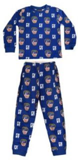 FDNY Kids Pajama Set Boys 2 Piece Sleepwear Blue: Clothing