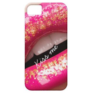 kiss me  love lips lipstick background iPhone 5 case