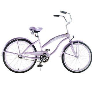 Kidwise Kids Bikes Purple Ladies Beach Cruiser 24 inch Deluxe: Toys & Games