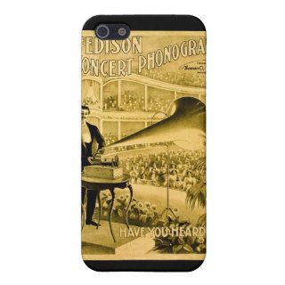 Edison Concert Phonograph Vintage Advertisement Cases For iPhone 5