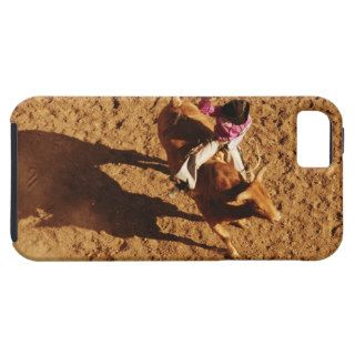 Above View of a Cowboy Riding a Bull iPhone 5 Cover