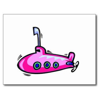 Little Pink Submarine Postcard