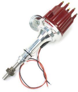 Pertronix D131711 Flame Thrower Plug and Play Vacuum Advance Red Male Cap Billet Electronic Distributor with Ignitor II Technology for Ford 351W: Automotive
