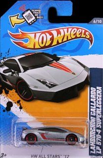 Hot Wheels 2012, Lamborghini Gallardo LP 570 4 Superleggera (Silver) Red Line tires, HW All Stars '12 # 126/247. 1:64 Scale Die Cast.: Toys & Games