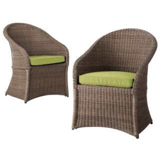 Outdoor Patio Furniture Set: Threshold 2 Piece Lime Green Wicker Chair, Holden