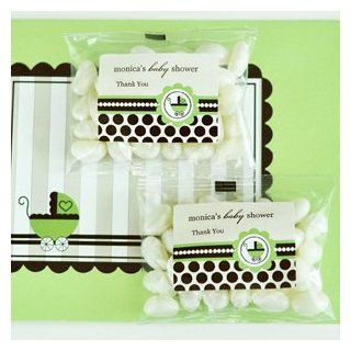 96PC EB2210BG Personalized Jelly Bean Packs Green Baby Wedding Baby Shower Favor: Health & Personal Care
