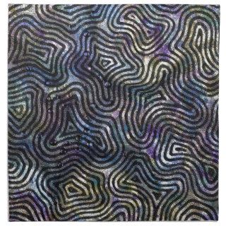 multicolored iridescent line pattern printed napkin