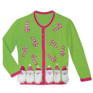 Whatonearth Women's Santa Face Christmas Cardigan Sweater at  Womens Clothing store: Womens Xl Christmas Sweater