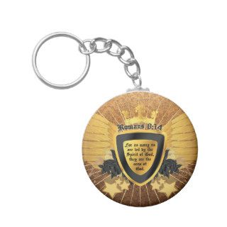 Gold Romans 8:14, Sons of God Keychains