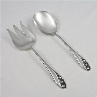 Lily of the Valley by Gorham, Sterling Salad Serving Set: Kitchen & Dining