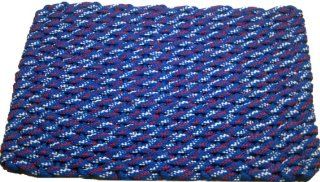 Rockport Rope Doormats 279 Indoor and Outdoor Doormats, 20 by 30 Inch, Bright Blue/Red/White Stripes/Bright Blue Insert  Red And White Rug  Patio, Lawn & Garden