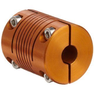 Lovejoy ASB6 68514477053 Single Beam Coupling, Aluminum, Inch, 3/8" Bore A Diameter, 1/2" Bore B Diameter, 1.252" OD, 1.752" Overall Coupling Length, 15 lb in Nominal Torque, No Keyway, 10000 Max RPM: Helical Coupling: Industrial & 