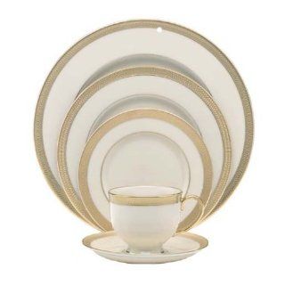 Lenox Lowell Gold Banded Ivory China 5 Piece Place Setting, Service for 1: Dinnerware Sets: Kitchen & Dining