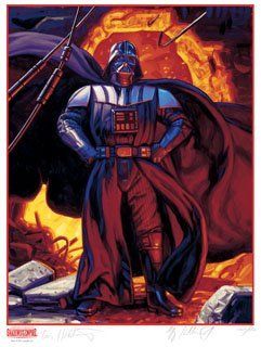 Star Wars Darth Vader Limited Edition Print Autographed/Signed by The Brothers Hildebrandt Tim Hildebrandt, Greg Hildebrandt Entertainment Collectibles