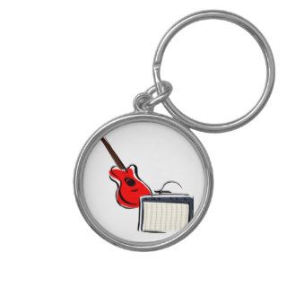 stylized guitar amp red.png keychains