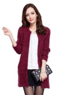 ROSMANDY 7 Colors Knit Open Front Long Cardigan Sweater (A)