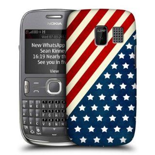 Head Case Designs Diagonal Americana Design Protective Hard Back Case for Nokia Asha 302: Cell Phones & Accessories
