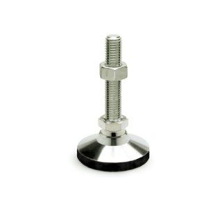 J.W. Winco 343.6 25 M8 63 KSE Series 343.6 303 Stainless Steel Threaded Stud Type Leveling Mount with Electrically Conductive Plastic Cap, Metric Size, M8 x 1.25 Thread Size, 25mm Base Diameter, 63mm Thread Length Vibration Damping Mounts Industrial &