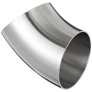 Dixon B2WK G400P Stainless Steel 304 Sanitary Fitting, 45 Degree Polished Weld Short Elbow, 4" Tube OD: Industrial & Scientific