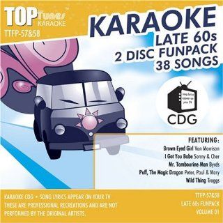 Top Tunes Karaoke CDG Late 60's TTFP 57&58 v2; Van Morrison, Sonny & Cher and The Monkees: Music