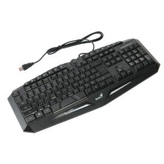 Illuminated Multimedia Ergonomic USB Gaming Keyboard with Double Red/Blue LED backlighting: Computers & Accessories
