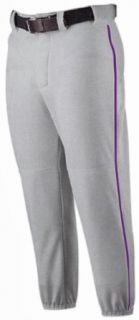 Alleson 605PLPY Youth Baseball Pants With Piping GR/PU   GREY/PURPLE YL : Baseball And Softball Pants : Sports & Outdoors
