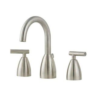 Price Pfister T49 NK00 Contempra Lavatory 8" 15" Lavatory Faucet with All Metal Pop Up, Satin Nickel   Touch On Bathroom Sink Faucets  