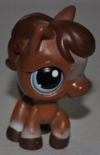 Horse #337 (No Saddle: Brown, Blue Eyes) Littlest Pet Shop (Retired) Collector Toy   LPS Collectible Replacement Single Figure   Loose (OOP Out of Package & Print): Everything Else