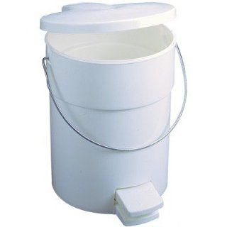 Rubbermaid Commercial   Step On Cans W/Rigid Liner Step On Can 18Qt W/Ridgid Liner Trash: 640 6142 Wht   step on can 18qt w/ridgid liner trash: Industrial & Scientific