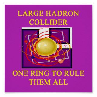 LHC large hadron collider joke Poster