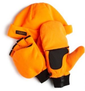 Flip GLV/Watch Cap Combo Blaze Orange, Size XL / XXL : Skiing Gloves : Sports & Outdoors