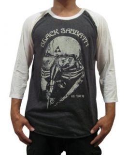 Bunny Brand Men's Avengers Iron Man Black Sabbath US Tour 78 Raglan T Shirt: Music Fan T Shirts: Clothing
