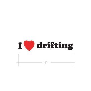 (2x) 5" I Love DriftingVinyl Logo Sticker Vinyl Decals: Automotive
