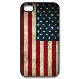 Vintage American Flag Hard Plastic Protector Bumper Case Cover for iPhone 4/4s: Computers & Accessories