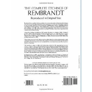 The Complete Etchings of Rembrandt Reproduced in Original Size (Dover Fine Art, History of Art) Rembrandt, Gary D.(Editor) Schwartz 9780486281810 Books