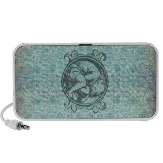 Medieval child (retro boy) in classic vintage art mini speaker