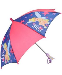 Disney Fairies "Tink" Girl's Pink 3D Tinkerbelll Molded Handle Umbrella: Clothing