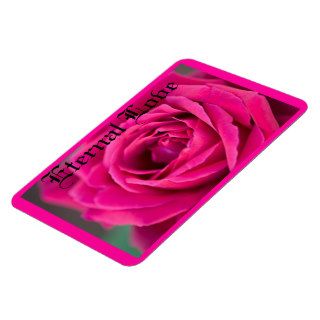 LOVELY PINK ROSE FLORAL RECTANGULAR MAGNETS