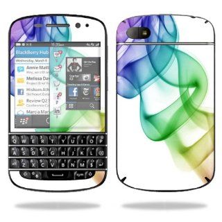 Protective Vinyl Skin Decal Cover for BlackBerry Q10 Cell Phone SQN100 3 Sticker Skins Smokey Color: Electronics