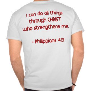 Mens I Can Do All Things Through Christ TShirt