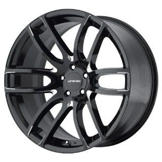 Lorenzo WL036 22 Black Wheel / Rim 5x120 with a 38mm Offset and a 74.1 Hub Bore. Partnumber WL03622952338: Automotive