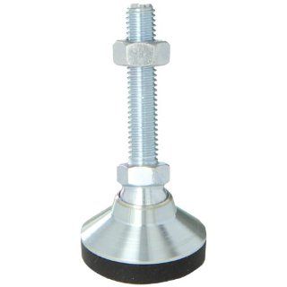 J.W. Winco 8N40M81/RB Series GN 343.2 Carbon Steel Threaded Stud Type Leveling Mount with Rubber Cap, Zinc Plated Finish, Metric Size, M8 x 1.25 Thread Size, 32mm Base Diameter, 40mm Thread Length: Vibration Damping Mounts: Industrial & Scientific