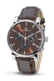 Philip Men's Wales Chronograph Watch R8271693055 with Quartz Movement, Brown Dial and Stainless Steel Case at  Men's Watch store.