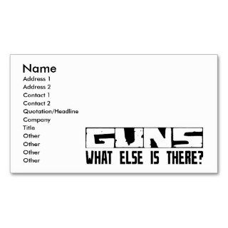 Guns What Else Is There? Business Card Templates