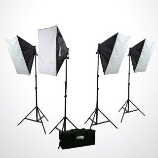 ePhoto H9004S4 3200 Watt Digital Photography Photo Video Continuous Lighting Light Kit Carrying Case : Photographic Lighting : Camera & Photo