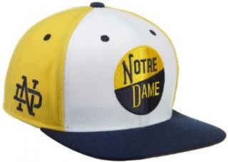 NCAA Vault Collection Flat Brim Snapback Hat   NG44Z Gold, Notre Dame Fighting Irish, Adjustable : Clothing