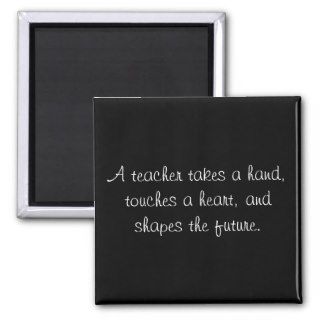 A teacher takes a hand, touches a heart, and shmagnet